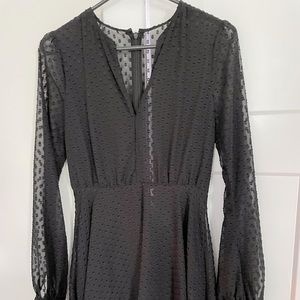 Privacy please black long sleeved short dress